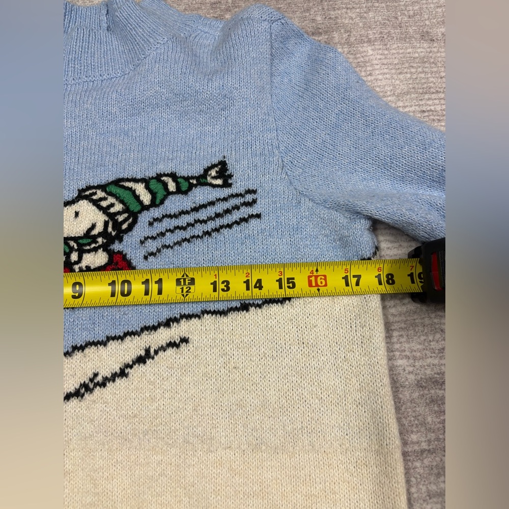 American Eagle Snoopy Mock Neck Sweater Women’s M Blue - Picture 4 of 10